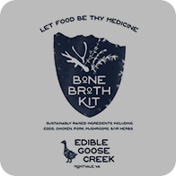 Edible Goose Creek Bone Broth kit label