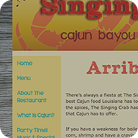 Singing Crab webpage thumbnail