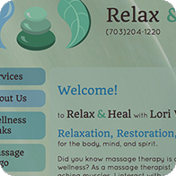 Relax and Heal webpage thumbnail