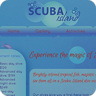 Scuba Island webpage thumbnail