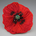 felt poppy pin