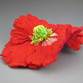 felt poppy pin