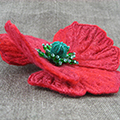 felt poppy pin